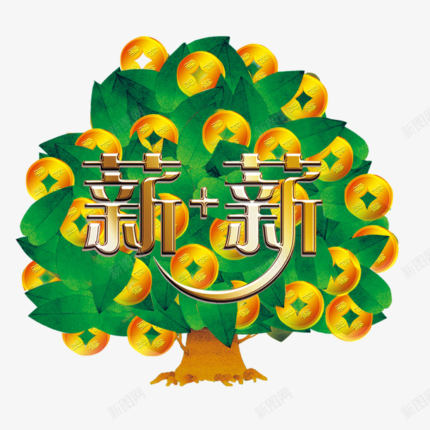 银行宣传金钱树psd免抠素材_新图网 https://ixintu.com 个人业务 绿色 薪水 金钱树 银行卡 银行宣传 黄色