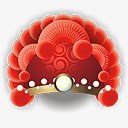 古风红色装饰图标png_新图网 https://ixintu.com 古风 素材 红色 装饰