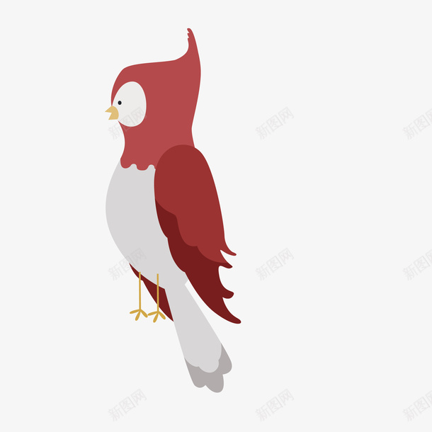 红色装饰可爱小鹦鹉矢量图eps免抠素材_新图网 https://ixintu.com 动物 卡通 图案 小清新 小鹦鹉 扁平化 简约 装饰 鸟 鸟儿 矢量图