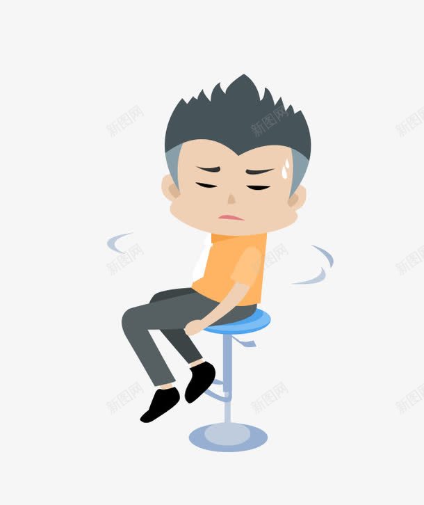 头晕的小朋友png免抠素材_新图网 https://ixintu.com 头晕 头脑混乱 小朋友 电商 转椅