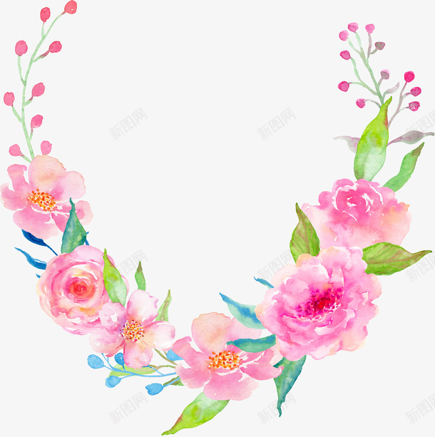 彩绘画装饰png免抠素材_新图网 https://ixintu.com 彩绘画 植物 矢量装饰 装饰 鲜花