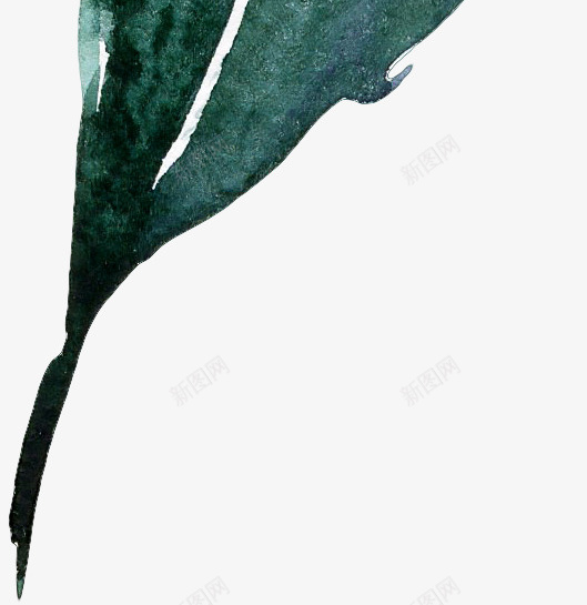 水彩绿色树叶png免抠素材_新图网 https://ixintu.com 树叶 水彩绿色