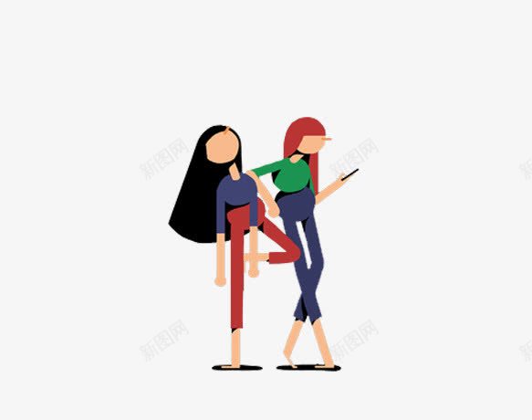 闺蜜聚会png免抠素材_新图网 https://ixintu.com 女孩儿 聚会 逛街