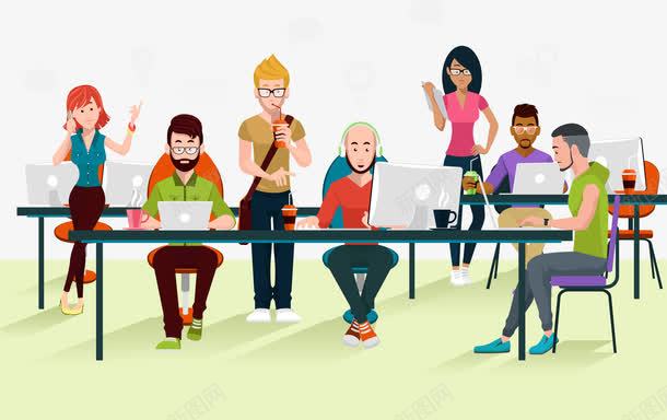 办公场景矢量图eps免抠素材_新图网 https://ixintu.com 浜 鍔炲叕妗 鍟嗗姟 矢量图