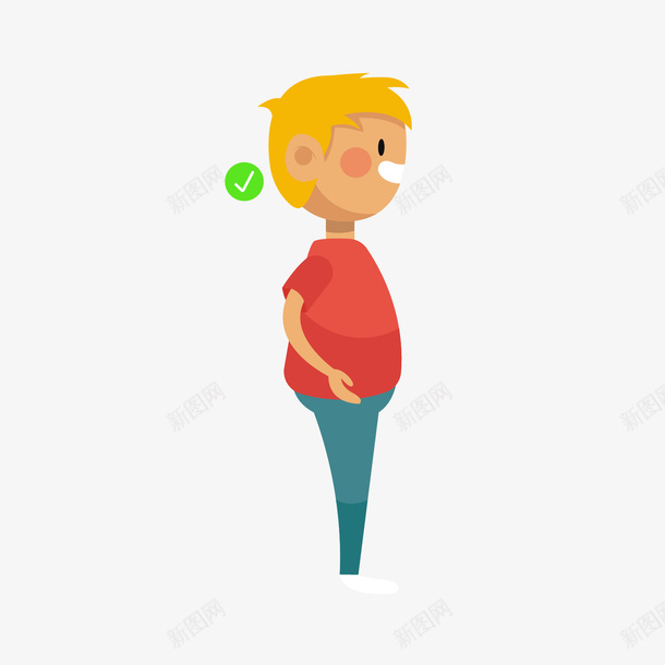卡通男孩正确站姿范例矢量图ai免抠素材_新图网 https://ixintu.com 卡通 正确站姿 男孩 站姿范例 红色 黄色 矢量图