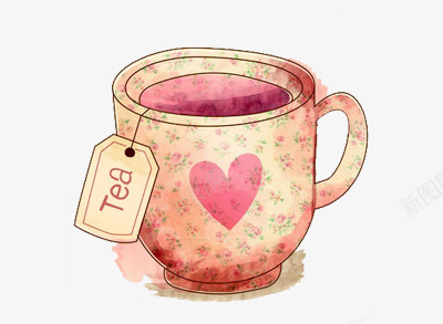 手绘茶杯png免抠素材_新图网 https://ixintu.com 可爱茶具 彩色 手绘 茶杯