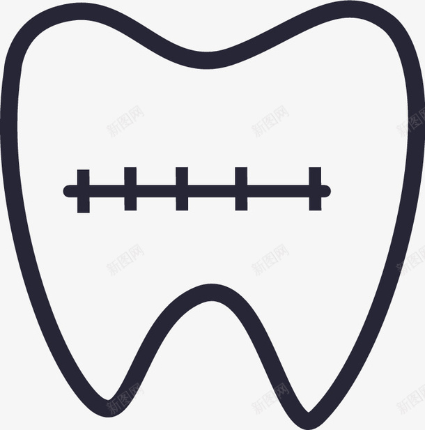 牙齿门缝过大图标png_新图网 https://ixintu.com 牙齿 门缝过大