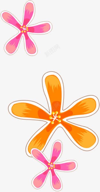 卡通粉色小花七夕情人节png免抠素材_新图网 https://ixintu.com 七夕 卡通 小花 情人节 粉色