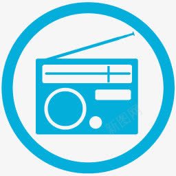 无线电地铁车站的蓝色图标png_新图网 https://ixintu.com MB radio 无线电