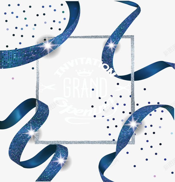 精美蓝色彩带矢量图ai免抠素材_新图网 https://ixintu.com 彩带 矢量png 节日飘带 蓝色彩带 蓝色飘带 飘带 矢量图