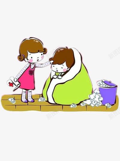 生病的小孩png免抠素材_新图网 https://ixintu.com 人物 医疗 彩色 紫色垃圾篓