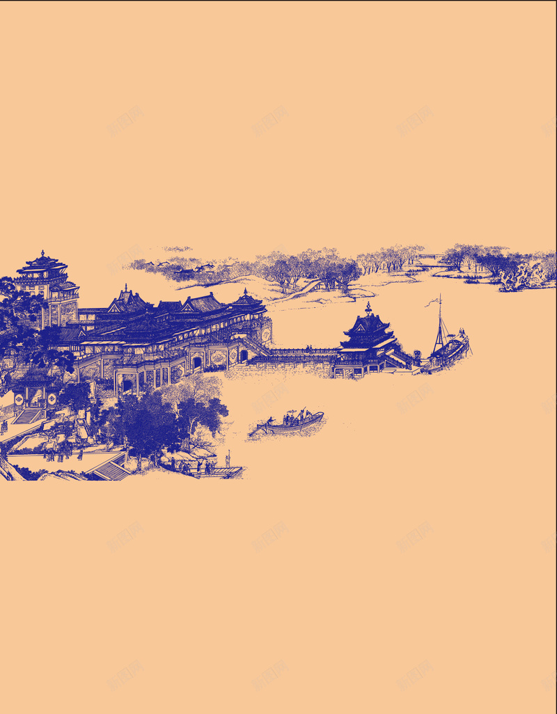 中国风水墨清明上河图背景矢量图ai设计背景_新图网 https://ixintu.com 中国风 传统手绘 水墨山水 水墨素材 水墨背景 清明上河图 绘画 艺术 矢量图