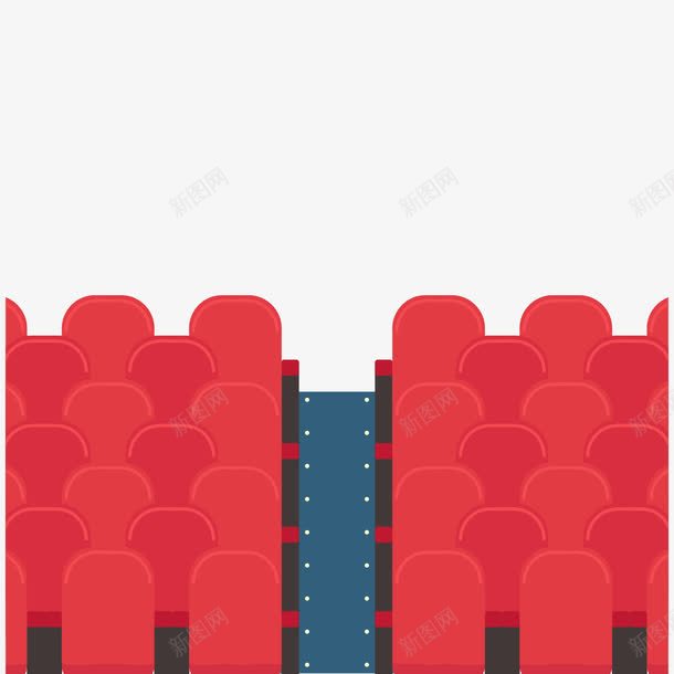 红色办公室座位图标png_新图网 https://ixintu.com 办公室 座位 座位表 红色