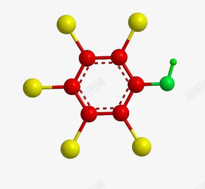 分子结构png免抠素材_新图网 https://ixintu.com 化学 红色 黄色