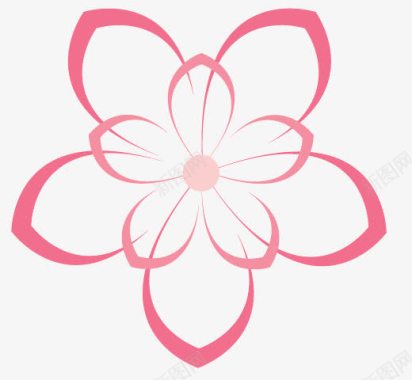 手绘粉色手绘花朵图标图标