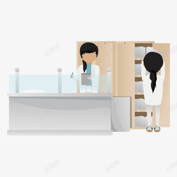 卡通听诊女医生整理病历本矢量图ai免抠素材_新图网 https://ixintu.com 健康 医生卡通风格 医疗 卡通听诊女医生 听诊医生 听诊医生卡 整理病历本 矢量图