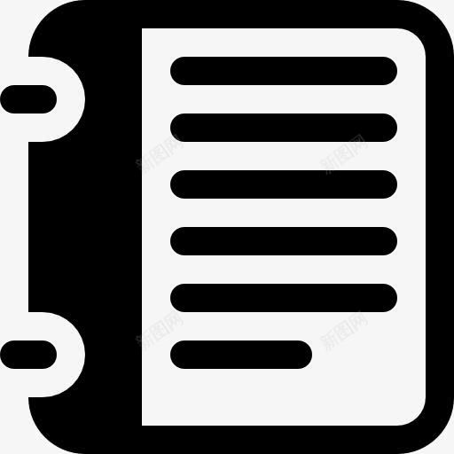 笔记本图标png_新图网 https://ixintu.com 工具 工具和用具 弹簧 横向 注 环 笔记 笔记本