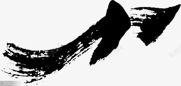 黑色毛笔墨迹标签png免抠素材_新图网 https://ixintu.com 墨迹 标签 毛笔 黑色