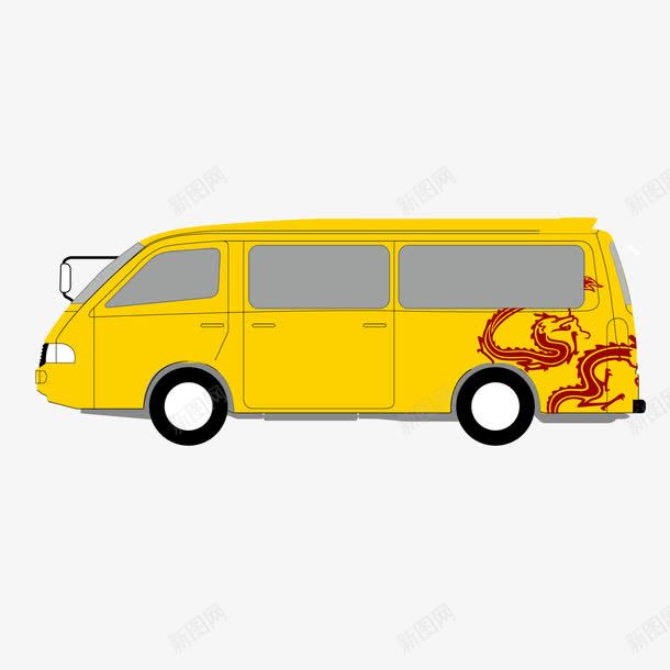 黄色商务面包车png免抠素材_新图网 https://ixintu.com 商务 商务矢量 商务黄色 面包车 黄色