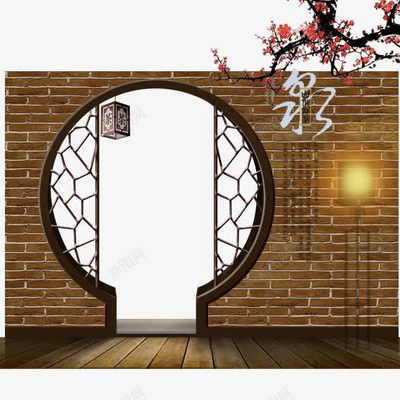 古典圆形门png免抠素材_新图网 https://ixintu.com 中国风 古典 圆形 门