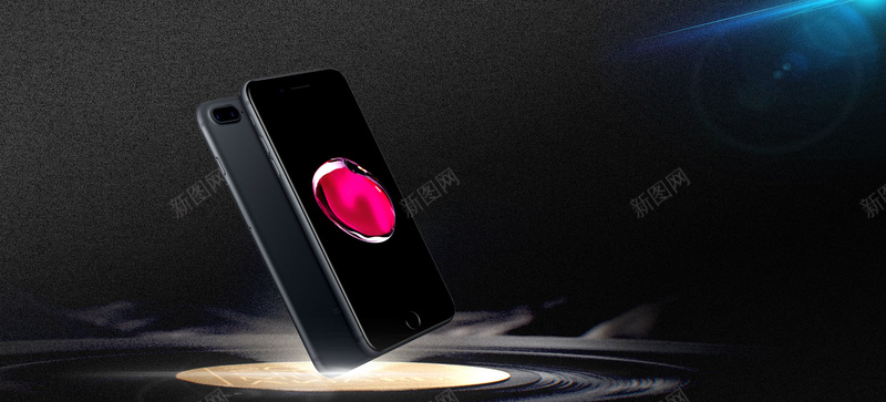 苹果8发布会电子科技大气黑色banner背景