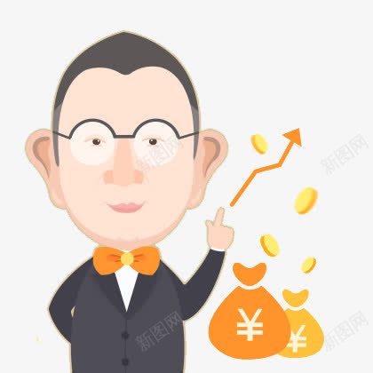 扁平化人物png免抠素材_新图网 https://ixintu.com 人物 扁平化 金钱
