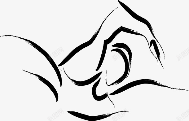 手绘简笔画游泳矢量图图标ai_新图网 https://ixintu.com 手绘 游泳 矢量图