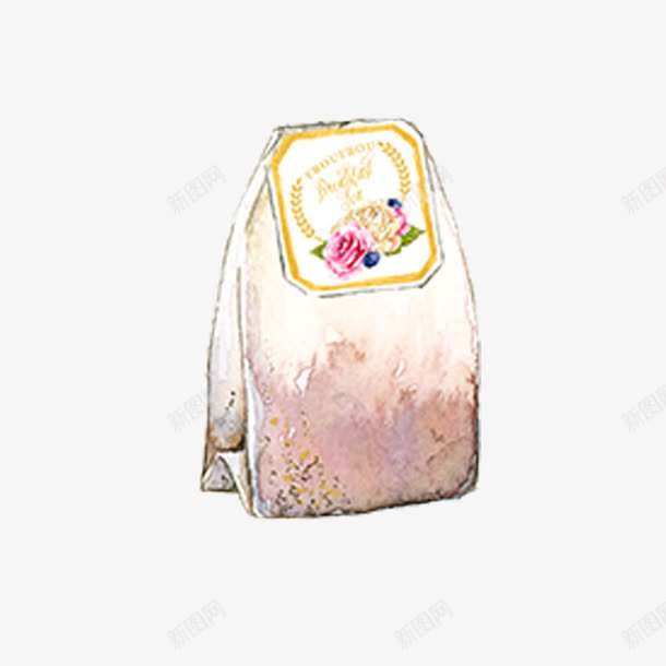 手绘包包png免抠素材_新图网 https://ixintu.com 手提包 手绘 水彩 粉色