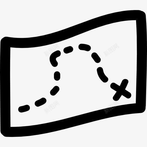 地图手绘纸图标png_新图网 https://ixintu.com 地图 定位 工具 手绘地图和国旗 纸