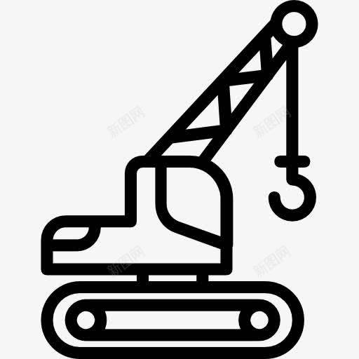 鹤图标png_新图网 https://ixintu.com 升降机 施工 施工工具 起重机 钩
