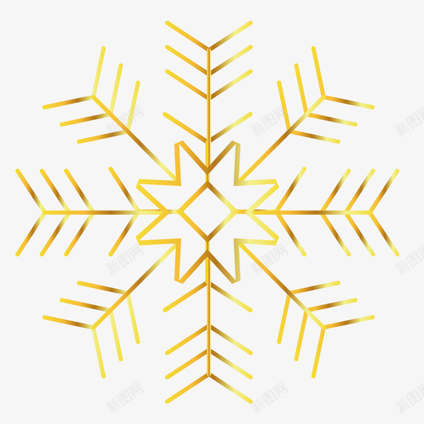 雪花金底矢量图eps免抠素材_新图网 https://ixintu.com 图案 金色 雪花 矢量图