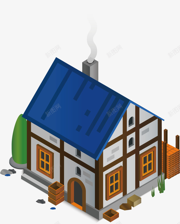 淳朴的农家民宿矢量图ai免抠素材_新图网 https://ixintu.com 创意 卡通 安逸 手绘 民宿 淳朴 设计 矢量图