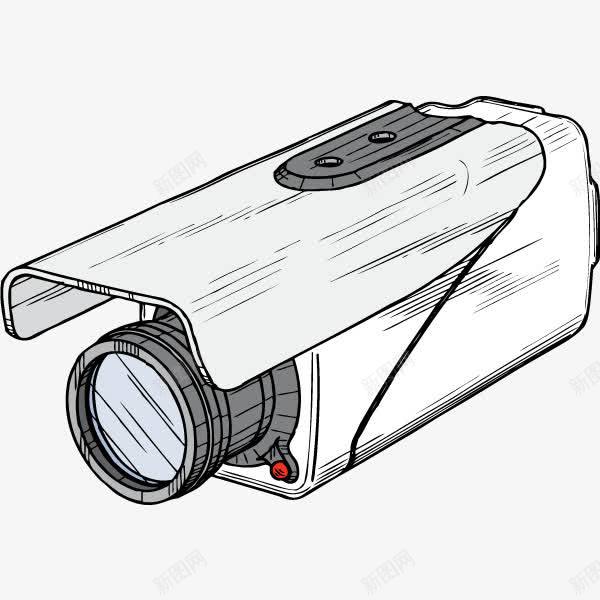 监控摄像机矢量图ai免抠素材_新图网 https://ixintu.com 录像 手绘 摄像头 矢量图