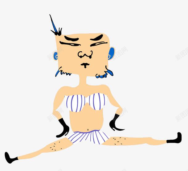 穿泳装的人png免抠素材_新图网 https://ixintu.com 劈叉 女人 毛 泳装