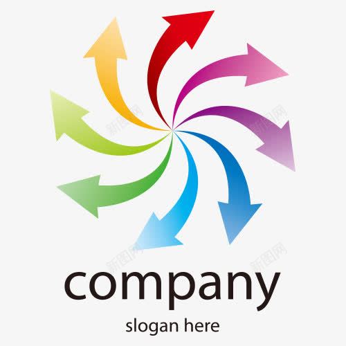 多色LOGO元素图标png_新图网 https://ixintu.com 偏平化 几何形 卡通 设计元素