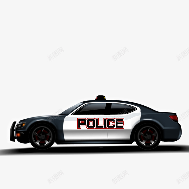 警车车矢量图eps免抠素材_新图网 https://ixintu.com 装饰 警务 车辆 黑色 矢量图
