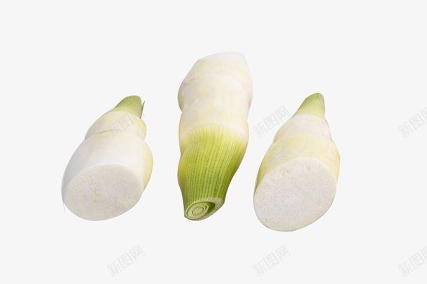 茭白实物png免抠素材_新图网 https://ixintu.com 剥开的茭白 可食用 白绿色 茭白素材