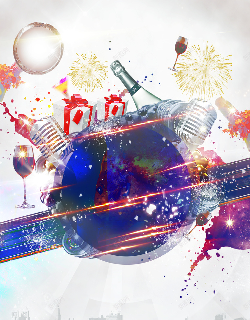 创意激情狂欢音乐星球海报背景psd设计背景_新图网 https://ixintu.com 创意 歌唱比赛 比赛海报 活动海报 演唱会海报 激情 狂欢 酒吧海报 酒瓶 麦克风