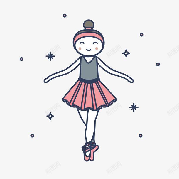 手绘舞蹈女孩矢量图ai免抠素材_新图网 https://ixintu.com 手绘 手绘的 手绘舞蹈女孩 矢量的 舞蹈女孩 矢量图