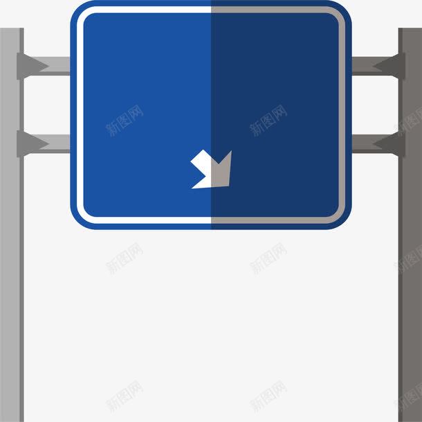 蓝色四边形广告牌png免抠素材_新图网 https://ixintu.com 广告牌 矢量png 蓝色告示牌 蓝色广告牌 路牌 路边广告牌
