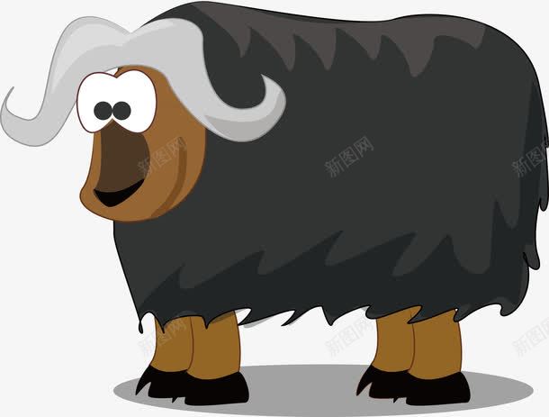 小黄牛卡通png免抠素材_新图网 https://ixintu.com 可爱 手绘 群牛 黑色