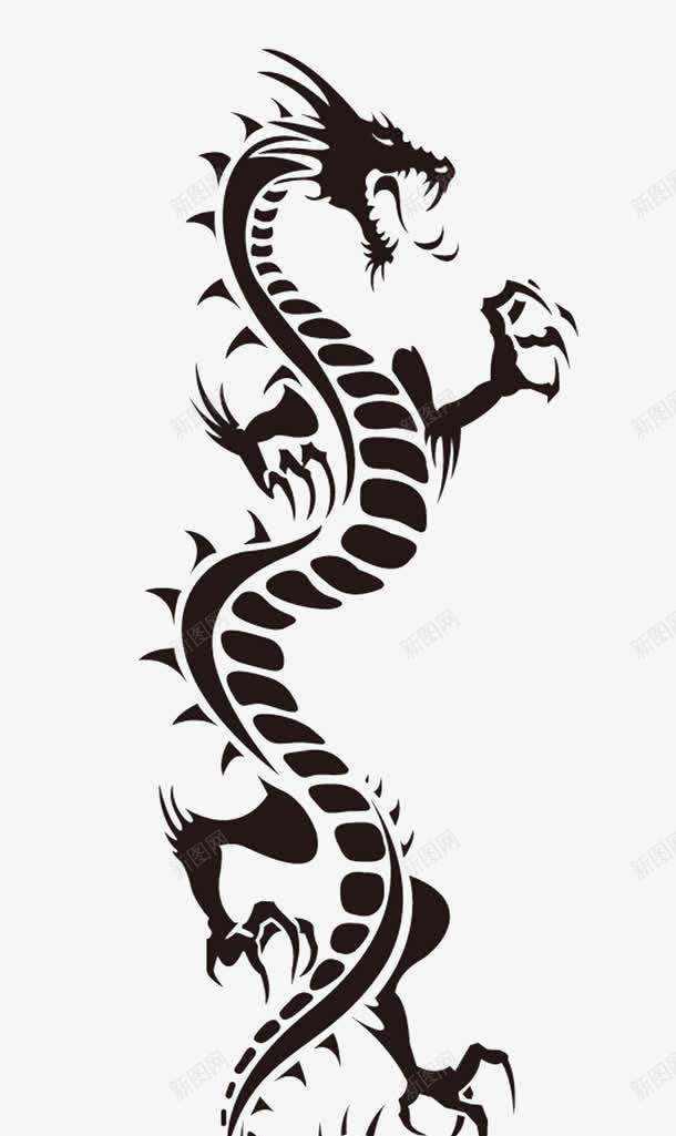 龙png免抠素材_新图网 https://ixintu.com 中国元素 剪影 龙
