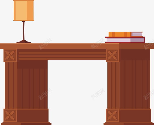 一张复古褐色书桌矢量图eps免抠素材_新图网 https://ixintu.com 书桌 书桌PNG 复古 复古书桌 矢量书桌 褐色 褐色书桌 矢量图