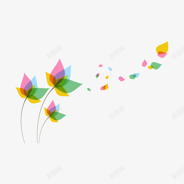 抽象炫彩花卉矢量图ai免抠素材_新图网 https://ixintu.com 抽象 炫彩 花卉 矢量图