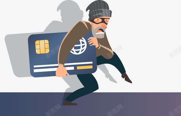 惊恐的罪犯矢量图ai免抠素材_新图网 https://ixintu.com 偷盗 动作 犯人 行窃 银行卡 矢量图