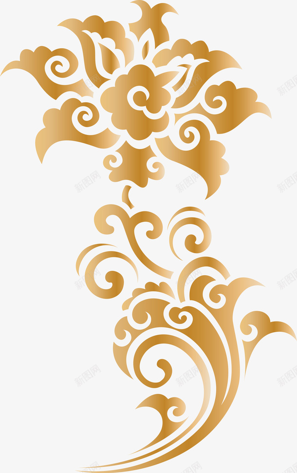 创意金色花纹图png免抠素材_新图网 https://ixintu.com 创意花朵 矢量花 花 花纹 质感花 金属 金属花 金属花朵 金属质感花 金色 金色的花 金色花