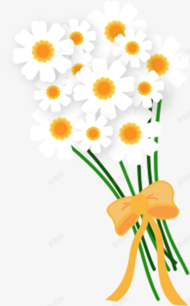 最美小雏菊花束png免抠素材_新图网 https://ixintu.com daisy 插画 植物 花 装饰 雏菊