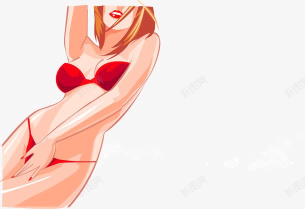 卡通美女比基尼png免抠素材_新图网 https://ixintu.com 卡通 比基尼 美女