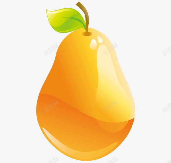梨png免抠素材_新图网 https://ixintu.com 卡通 果实 植物 美食