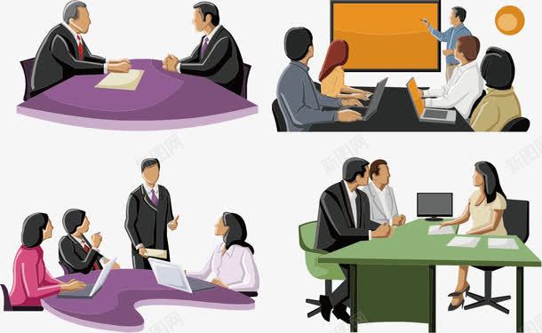 商务人物会议汇报总结剪影类PPT素png免抠素材_新图网 https://ixintu.com PPT 人物 会议 剪影 商务